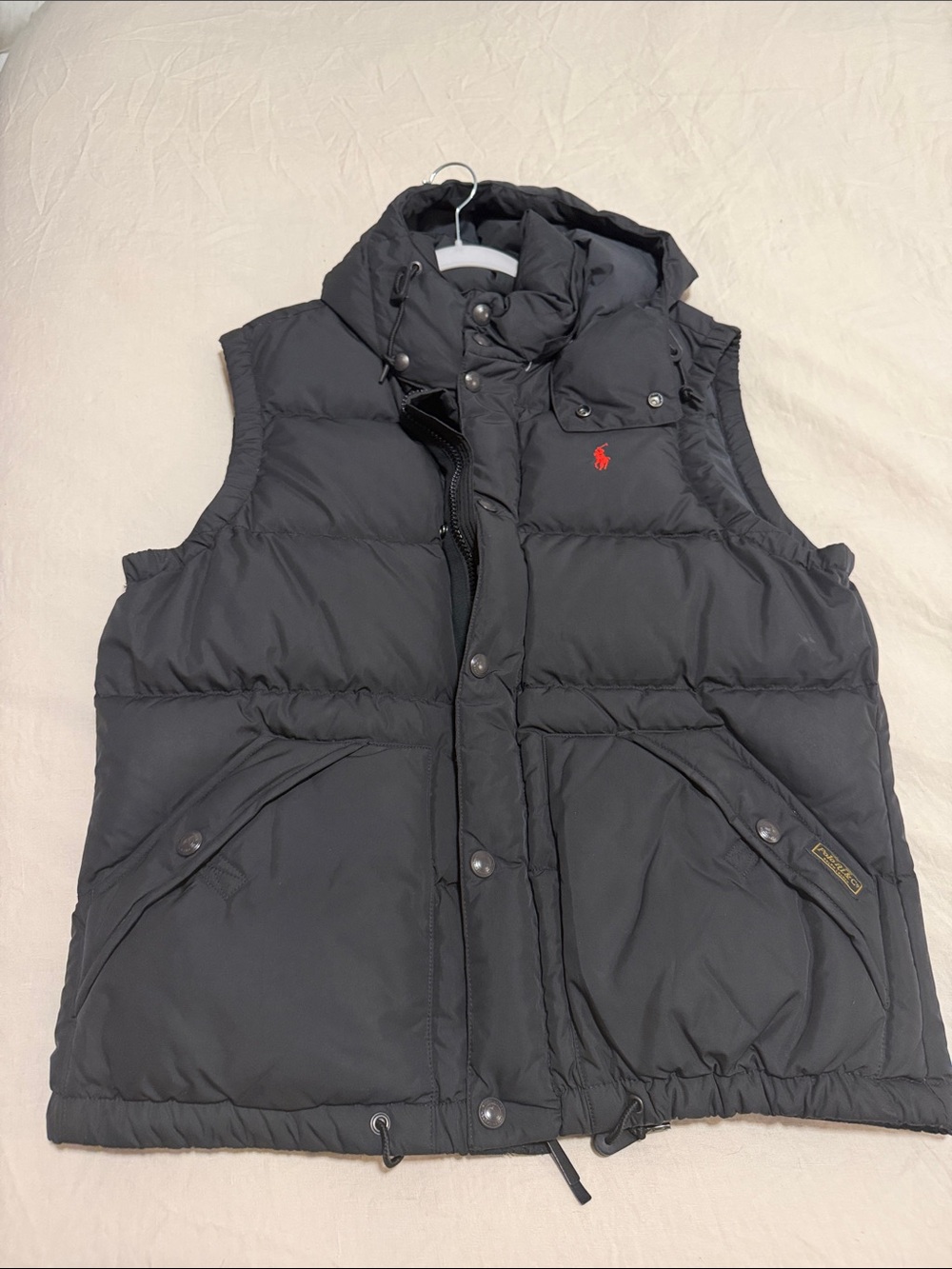 Polo by Ralph Lauren Black Puffer Vest with Red Pony Logo